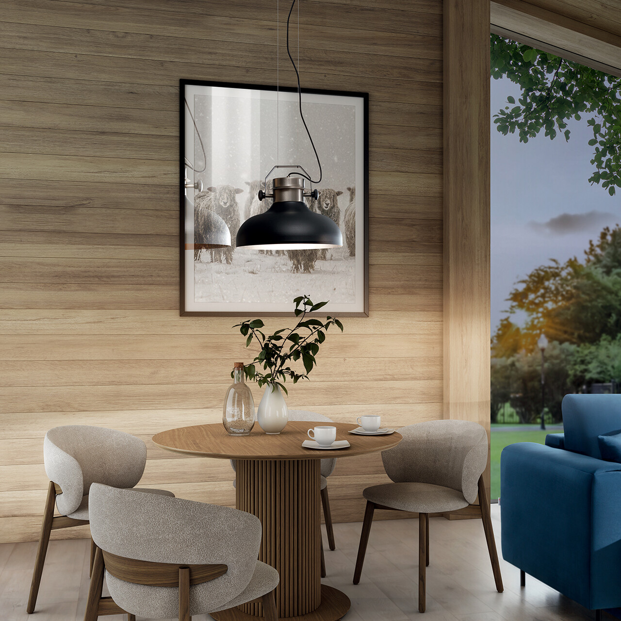 Lustra ELTAP, Stealle, 40x130 cm, 1xE27, 15W, otel, negru/argintiu - imagine 6